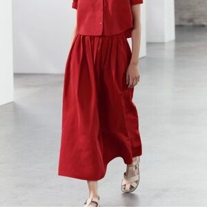 Elegant Red Women's Skirt